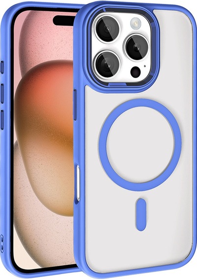 Apple iPhone 16 Pro Kılıf Wireless Şarj Özellikli Casen Krom Magsafe Silikon Kılıf