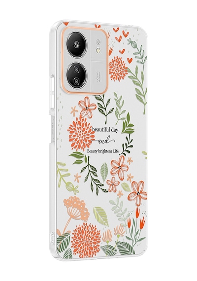 Poco C65 Kılıf Kamera Korumalı Desenli Zore Klip Kapak - Beautiful -