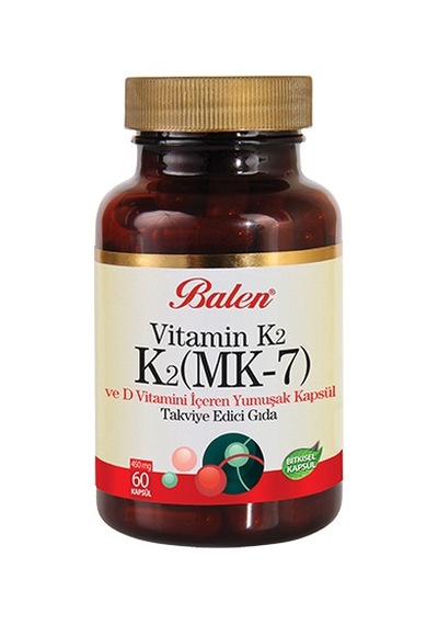 Balen Vitamin K2 Mk 7 D Vitamini Içeren Kapsül