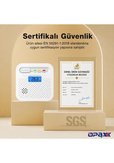Opax Y100a-aa-w Wifi Karbonmonoksit Dedektörü Ve Co Alarmı