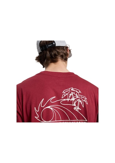 Quiksilver Bliss Point Erkek Bordo Tişört