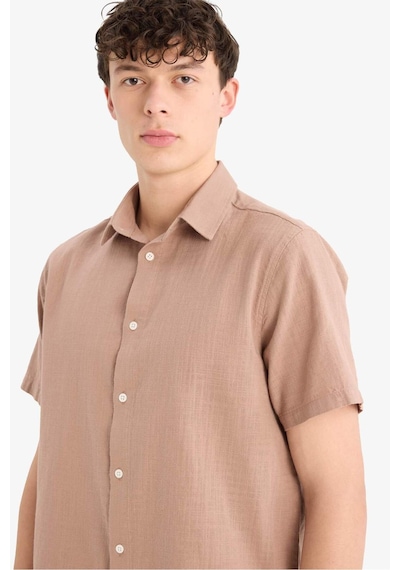 DeFacto %100 Pamuk Regular Fit Polo Yaka Yazlık Kısa Kollu Gömlek D8613AX25SMBN300