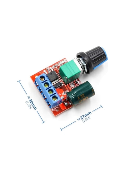 5a 35v Mini Dc Motor Pwm Potlu Hız Kontrol Devresi 90 Watt Açma Kapama Butonlu Ayarlanabilir Vo