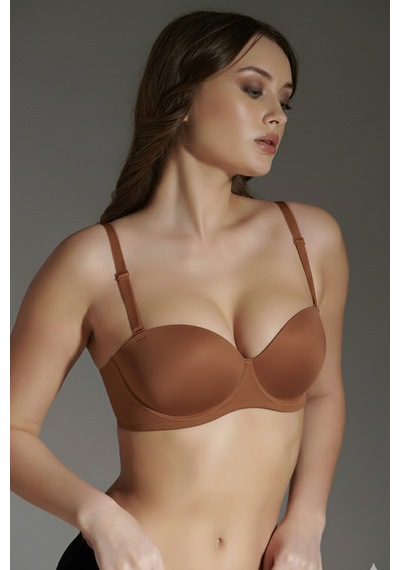 Newbra Kadın Destekli B Cup Straplez Sütyen - Capucıno Capuccino