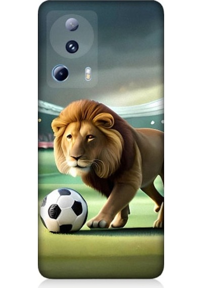 Xiaomi Mi 13 Lite Uyumlu Gol Atan Aslan Desenli Silikon Kılıf