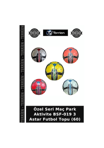 Özel Seri Maç Park Aktivite Bsf-019 3 Astar Futbol Topu 60 Çok Renkli