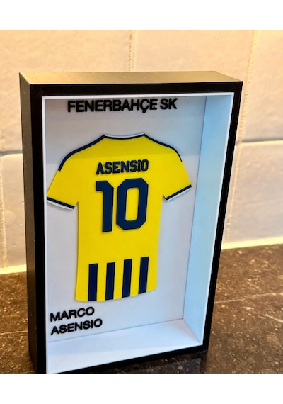 Marco Asensio Futbol Forma Tablo Masa Dekoru Çerçeveli Pla Baskı 22 X 14cm