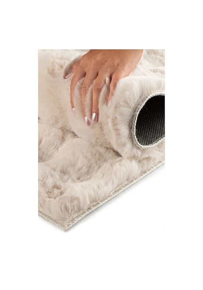 Aries Home Tavşan Tüyü Yumuşak Keçeleşmez Dekoratif Bubble İthal Kalite Post Halı Taş