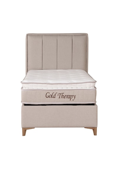 Kilim Mobilya Gold Therapy Set ( Sandıklı Baza + Başlık + Yatak ) 090x190 Krem