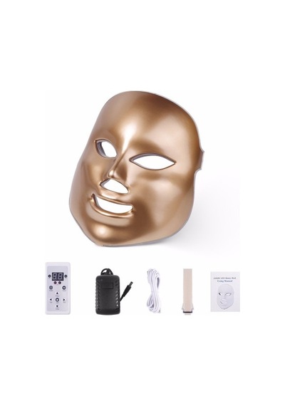 Led Maske 3 Farklı Multi Fonksiyon Gold