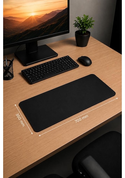 Gaming Oyuncu Klavye Fare Altlığı Kaymaz Taban Mouse Pad Bk 350 700mm Siyah