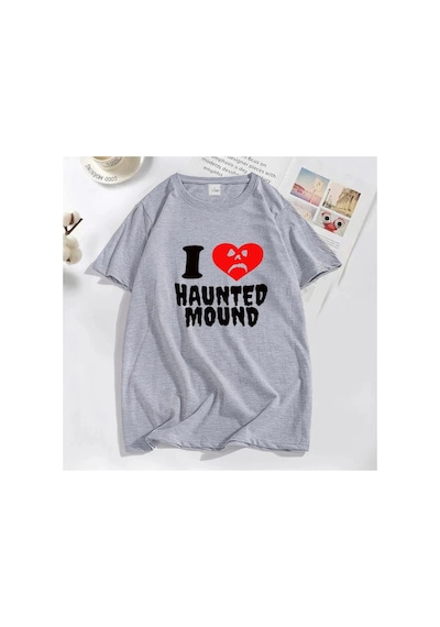 Tarzsokak Sematary Ben Aşk Perili Höyük T-shirt Popüler Trend Kalp Şekli Baskı T Shirt Erkekler İçin Ko Gri