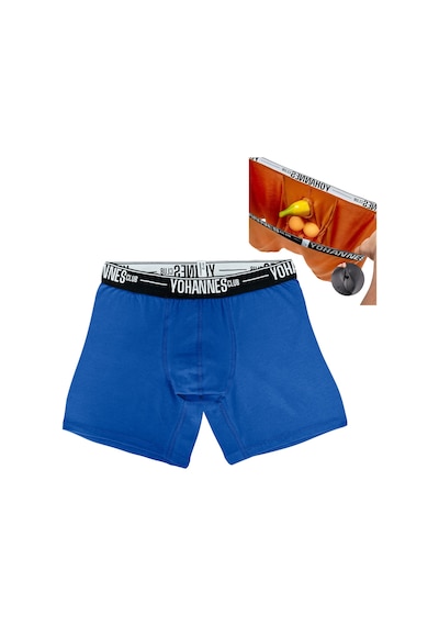 Yohannes Club, Erkek Özel Anatomik Pamuklu Boxer, Renk Seçenekli, Tekli Paket Saks Mavisi