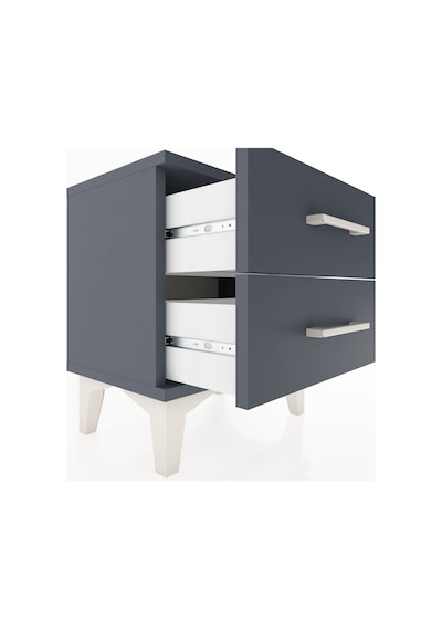 Arges Komodin 2 Çekmeceli 44x30x48 Antrasit-antrasit Antrasit