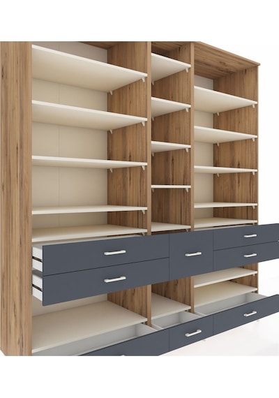 Kronos Dolap 19 Raflı 8 Çekmeceli 220x59x243 Çam-aytaşı/antrasit Aytası/antrasıt Kronos Dolap 19 Raflı 8 Çekmeceli 220x59x243 Çam-aytaşı/antrasit Aytası/antrasıt
