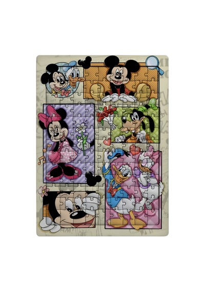 Ghostbastır Design Mickey Mouse 99 Parça Ayaklı Puzzle Dekoratif Çocuk Yapbozu 0119