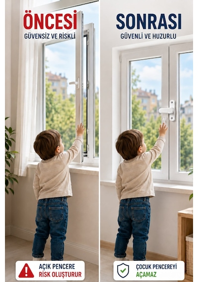 3lü Set Çocuk Pencere Emniyet Kilidi Vidalı Pvc Pimapen Güvenlik Kilidi