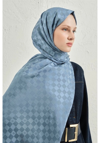 Armine Elegance J.ipek Pamuk Dama Şal - 75 X 195 Mavi