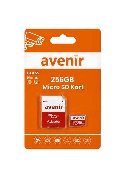 Avenir 256gb U3 V30 A1 Ultra Hızlı Micro Sd Hafıza Kartı