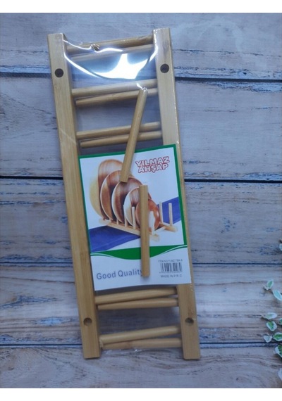 8 Çubuklu 7 Bölmeli Tabaklık Bambu Tabaklık Tabak Standı Mutfak Organizeri Aksesuarı Bambu Bej Diğer
