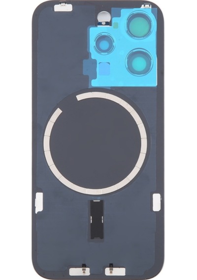 Teknonet Apple Uyumlu iPhone 16 Pro Kamera Camlı Batarya Kapağı + Magsafe Flex - Natural Natural