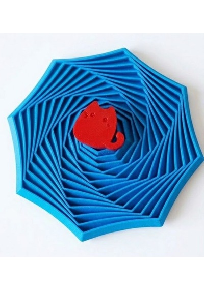 Montessori Eğitici Geometrik Yıldız - Kedifigürlü Akıl Ve Zeka Oyuncağı - Motor Becerisi- Mavi