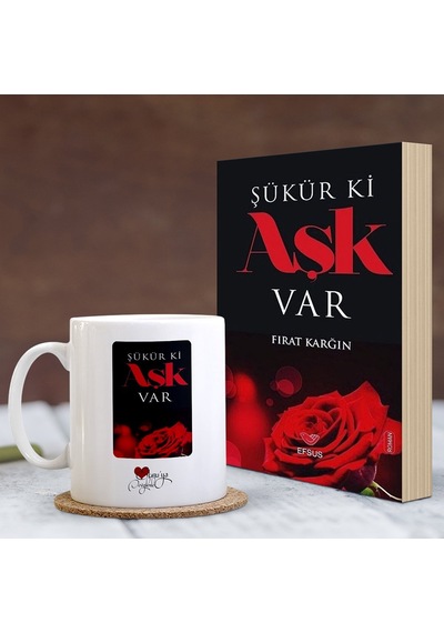 Kişiye Özel Şükür Ki Aşk Var Kitabı & Kupası Seti