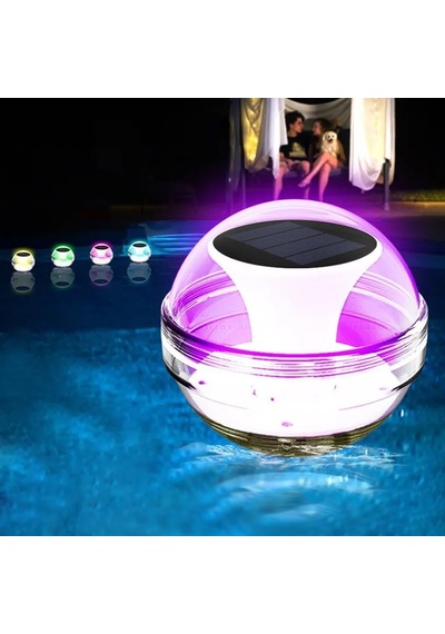 Güneş Enerjili Havuz Ledi Beyaz+rgb+amber Dekoratif Aydınlatma Küre Su Üstü Led Diğer