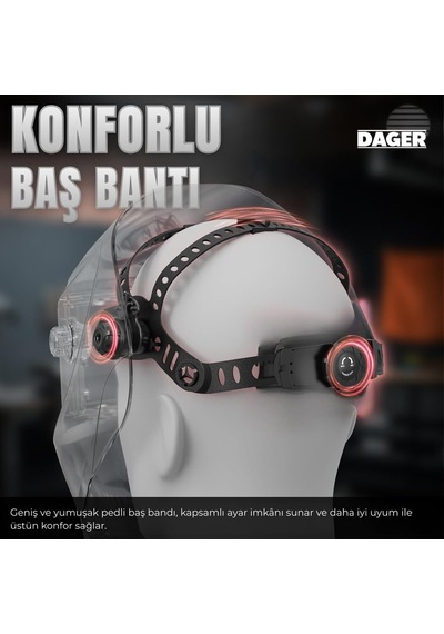 Merde Otomatik Kararan Colormatik Kaynak Maskesi Ayarlanabilir Kararma Seviyesi, Geniş Görüş, Profesyonel Tıg Mıg Mma Uyumlu Maske
