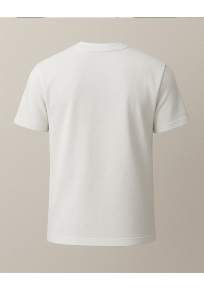 Etnik Desenler Baskılı T-shirt Beyaz