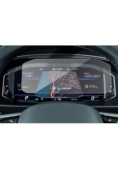 Vw Passat B8-8.5 Dijital Gösterge Ekran Koruyucu - Kırılmaz Şeffaf Nano Teknoloji