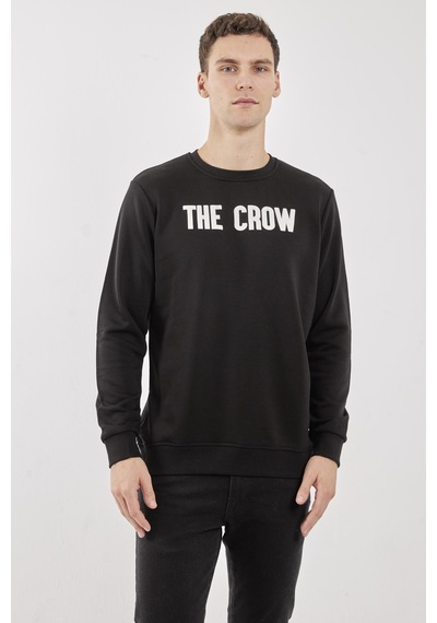 The Crow Crow Siyah O-yaka Sweatshırt Siyah