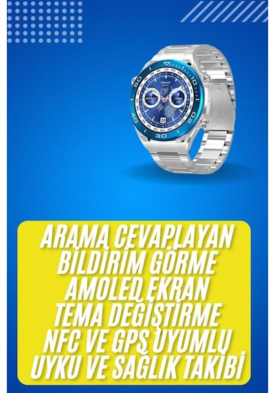 2025 Model Yuvarlak Ekran Android Ve İos Uyumlu Gps Takibi Yapabilen Akıllı Saat
