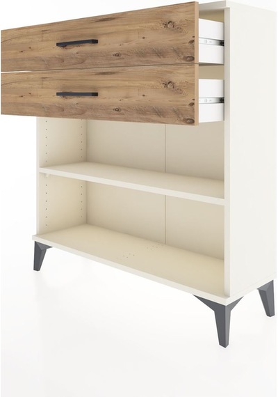 Arges Şifonyer Tek Raflı 2 Çekmeceli 88x30x96 Aytaşı-çam Aytaşı