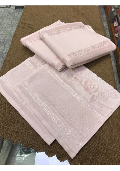 Gonca İşlemelik Kanaviçe Etamin Havlu 6'lı Paket 3 Büyük 3 Küçük