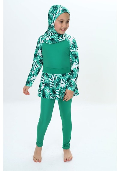 My Kids Wear Üç Parça Kız Çocuk Haşema, Tesettür, Etekli, Kapalı Mayo Kırmızı - Beyaz My Kids Wear Üç Parça Kız Çocuk Haşema, Tesettür, Etekli, Kapalı Mayo Kırmızı - Beyaz