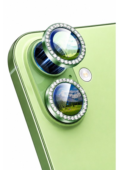 Apple iPhone 17 Uyumlu Taşlı Kamera Lens Koruyucu Ada Çayı