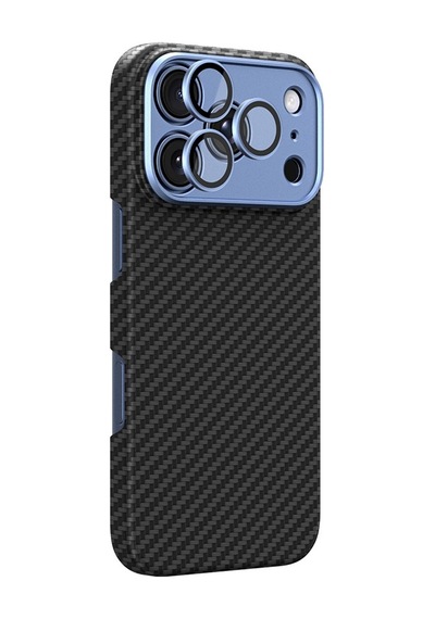Apple Uyumlu iPhone 18 Pro Kılıf M-safeli 1500d Aramid Fiber Amazingthing Titan Max Slens Serisi Kapak Mavi