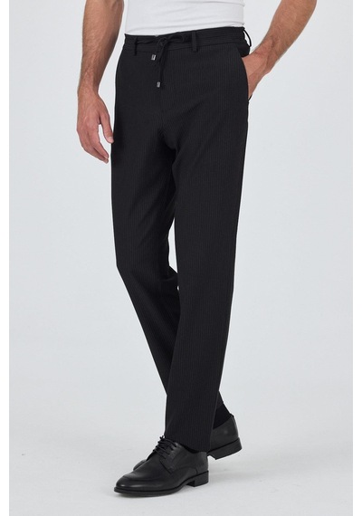 İmza Siyah Esnek Yandan Cepli Casual Comfort Fit Jogger Pantolon 1003250117 Siyah