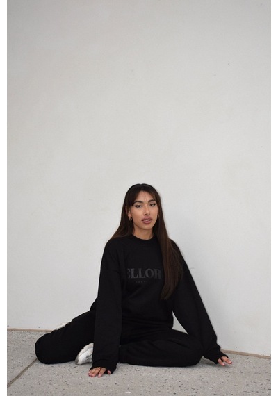 Ellore Australia Eşofman Takımı Sweatshirt Jogger - Siyah Baskılı Oversize Şardonlu Bisiklet Yaka Siyah Ellore Australia Eşofman Takımı Sweatshirt Jogger - Siyah Baskılı Oversize Şardonlu Bisiklet Yaka Siyah