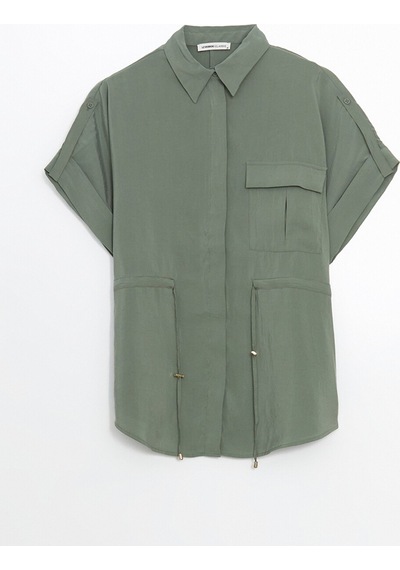 Lcwaıkıkı Classic Haki Modal Karışımlı Oversize Kadın Gömlek Tunik