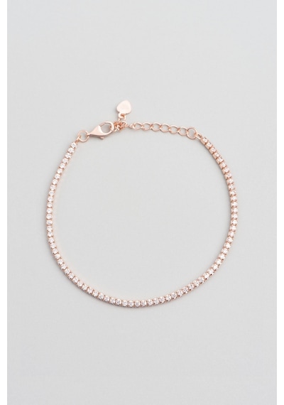 So Chic 18 Ayar Rose Altın Kaplama Gümüş 20 CM Su Yolu Bileklik