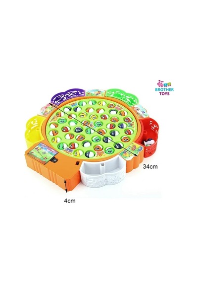 Dev Boy Pilli Müzikli Balık Tutma Yakalama Oyunu 45 Balık 5 Olta Hareketli 35 Cm.