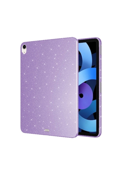 More Tr Apple iPad Air 11 2024 Simli Parlak Görünümlü Uyumlu Tablet Koton Kılıf-gümü Tablet Kılıfı