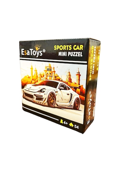 Ahşap Spor Car Mini Puzzle 4 Yaş 54 Parça