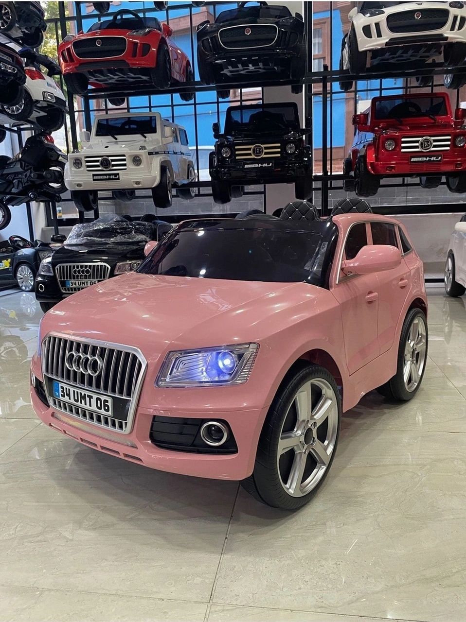 12 Volt Uzaktan Kumandalı Akülü Jeep 1-5 Yaş Pembe Pembe