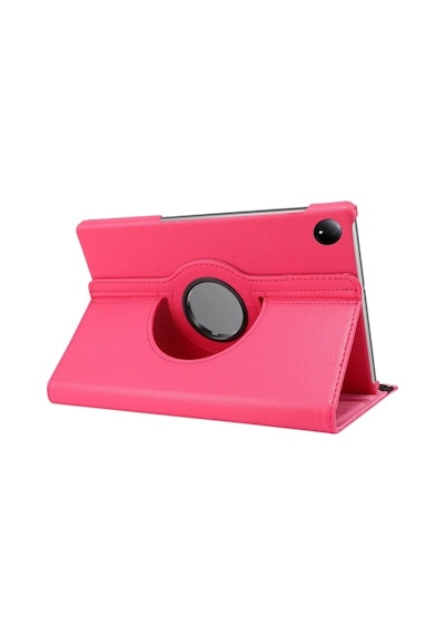 Honor Pad 10 12.1 Inç Kılıf Koruyucu 360 Dönebilen Standlı Pu Deri Tablet Ön Arka Kapak Pembe