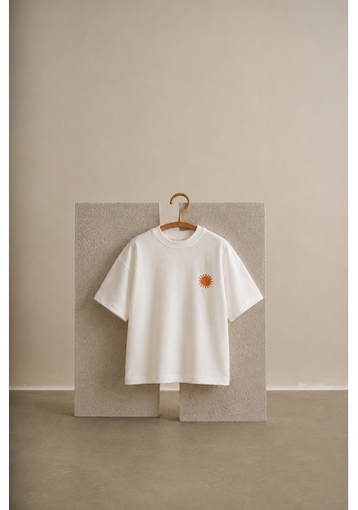 Oh La La Koala Güneş Nakışlı Çocuk T-shirt Beyaz