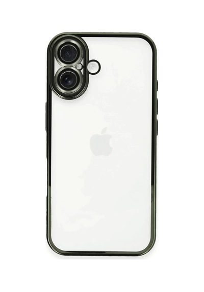 Apple Uyumlu iPhone 16 Plus Uyumlu Kılıf Lensli Silikon - Yeşil