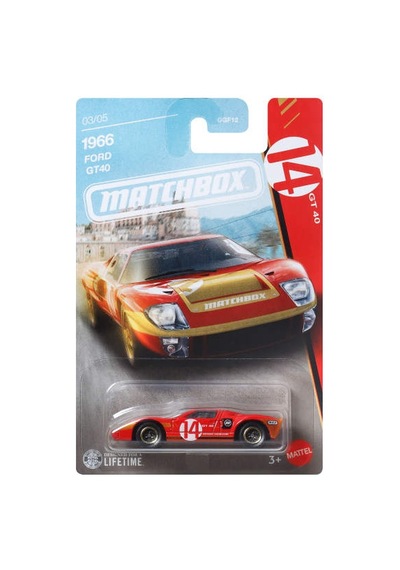 Matchbox Temalı Arabalar 1966 Ford Gt40 Jjr52 Çok Renkli